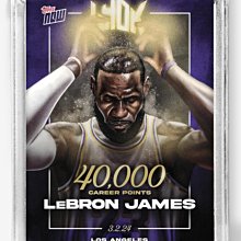 全新現貨  Topps Lebron James 40000分紀錄紀念卡  藝術卡  LJ-40K