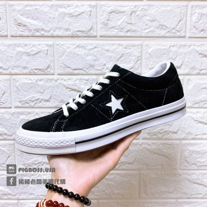 【豬豬老闆】CONVERSE ONE STAR OX 1970 黑白 三星標 休閒 運動鞋 男女鞋 158369C