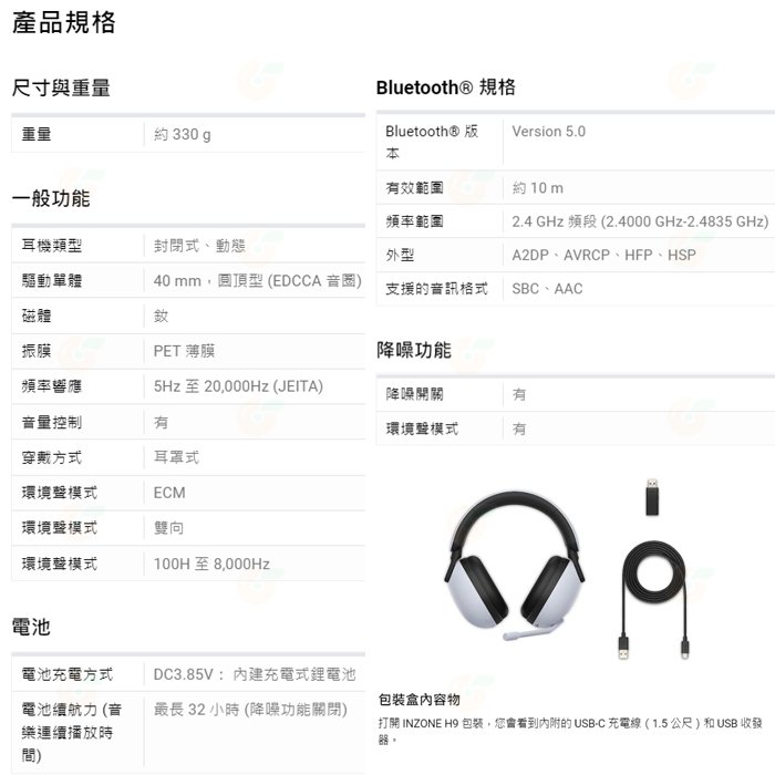 SONY WH-G900N INZONE H9 無線降噪 電競耳機 公司貨 雙噪音感測 藍芽耳機 耳罩式