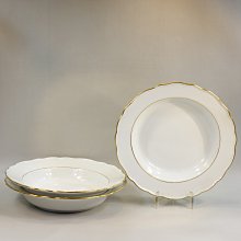 19世紀德國 MEISSEN 純金邊瓷盤3件