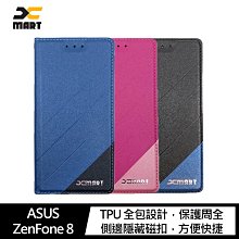 強尼拍賣~XMART ASUS ZenFone 8 ZS590KS 磨砂皮套  掀蓋 可站立 插卡 撞色 微磁吸