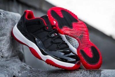 『球鞋瘋』Nike Air Jordan 11 Retro Low Bred BG AJ11 GS 女鞋 黑紅 低筒