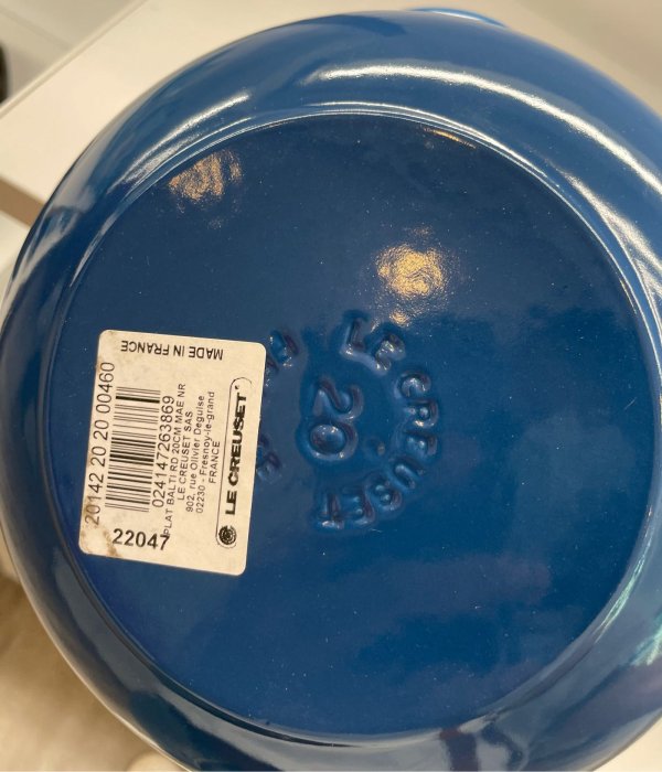 法國🇫🇷Le Creuset 巴蒂鍋 20cm 日式鑄鐵鍋 PLAT BALTI RD 20CM MAE NR 馬賽藍 另有櫻桃紅/沉靜黑