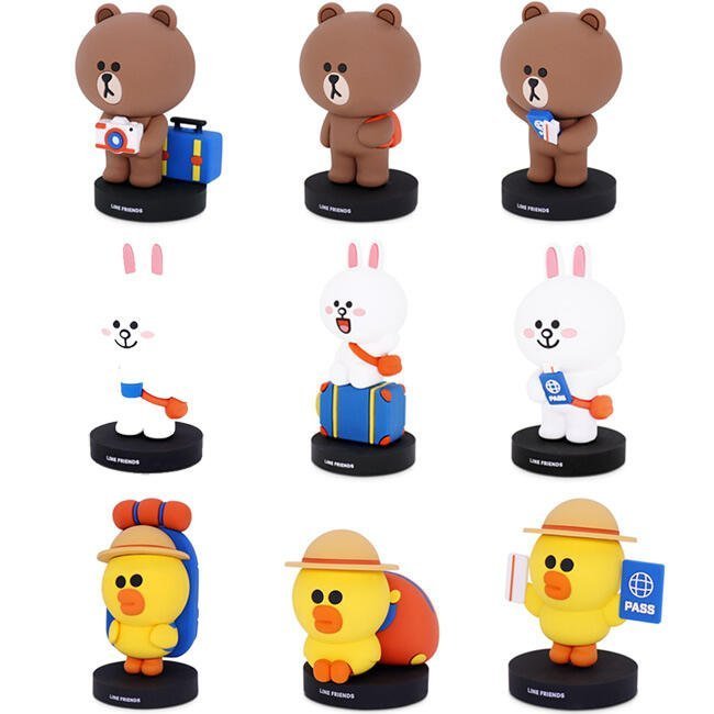 GARMMA 永橙 LINE FRIENDS 旅行系列 盲盒 盒玩公仔 (一套9隻不重複)【板橋魔力】