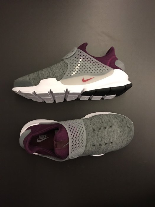 全新現貨 Nike Sock Dart Tech Fleece 羊毛 紫灰色 襪套 藤原浩 NMD 350 V2 700