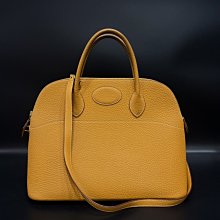 【哈極品】二手品《Hermes 愛馬仕 駝金35公分BOLIDE二用包/手提包/斜背包/肩背包》