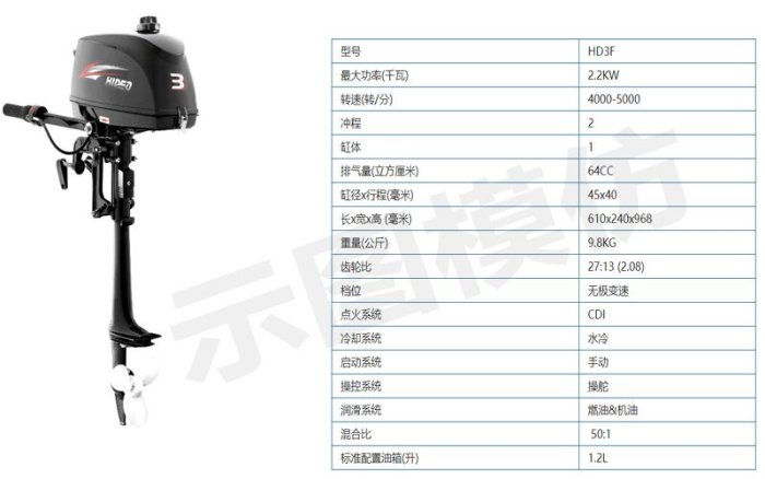 Hidea/海的船外機二四沖程船用推進器發動機舷外機源頭廠家| Yahoo奇摩拍賣