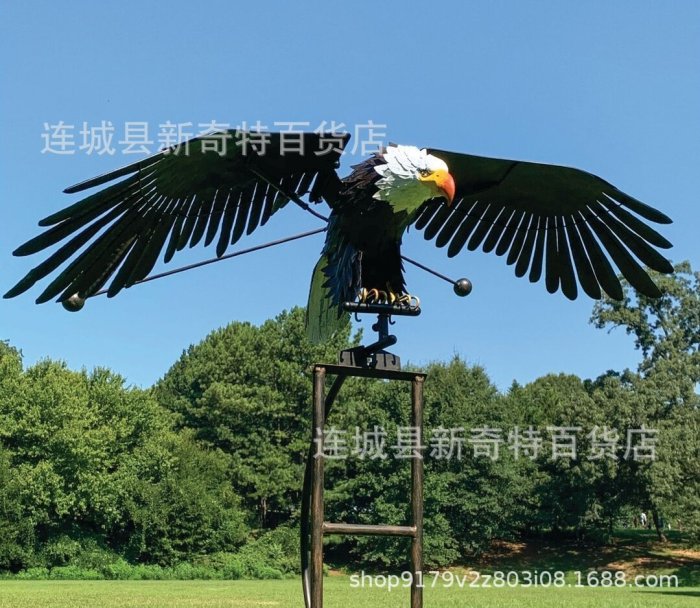 新品 life like Garden Art bird 飛鷹貓頭鷹風車掛飾鐵藝仿真鳥*優惠價