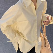 純色襯衫女裝秋季2023新款時尚外穿寬松開衫襯衣長袖上衣女ins潮