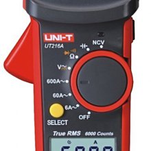 TECPEL 泰菱 》UNI-T 優利德 UT-216A 鉤表 60A 真有效值 電容 NVC 背光 鉤錶 交直流