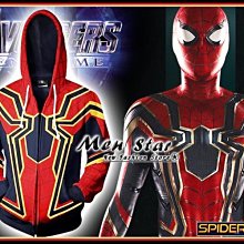 【Men Star】免運費 復仇者聯盟 4 蜘蛛人 MMS482 彈力運動外套 連帽外套 漫威 量子戰衣 量子領域戰衣