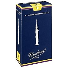 §唐川音樂§【Vandoren Traditional Soprano Reeds 薩克斯風 高音 傳統藍盒 竹片 10片裝】(法國)