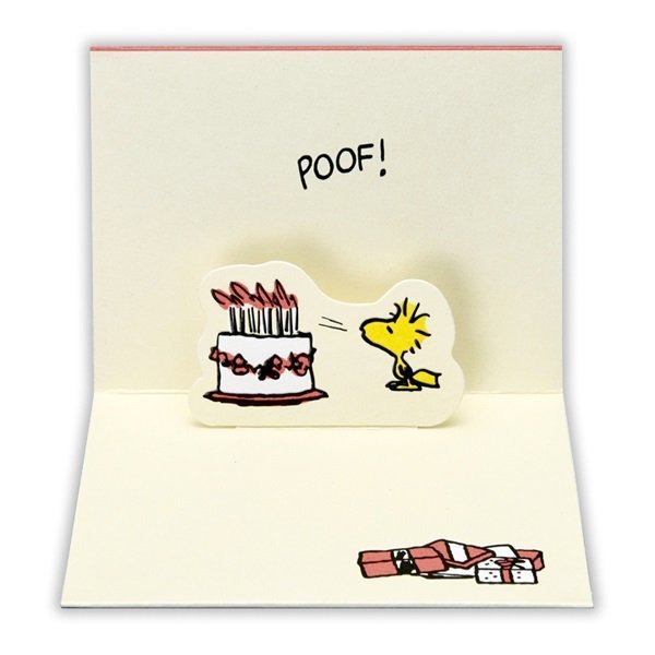 【莫莫日貨】全新 日本 hallmark 正版 Snoopy 史努比 立體螢光色 迷你小卡片 生日卡 卡片 15267