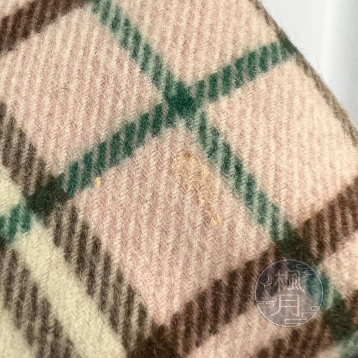 BRAND楓月 BURBERRY 巴寶莉 粉格紋100%喀什米爾羊毛圍巾 披肩 冬天必備 保暖 經典格紋