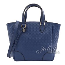 【茱麗葉精品】全新精品GUCCI 專櫃商品 449241 Guccissima GG壓紋牛皮手提二用包.寶藍 預購無現貨