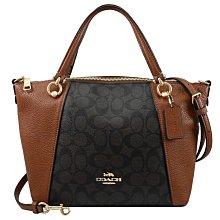 【茱麗葉精品】全新商品 COACH 專櫃商品 C6230 Kacey 經典印花拼接兩用手提包.深咖/咖 現貨