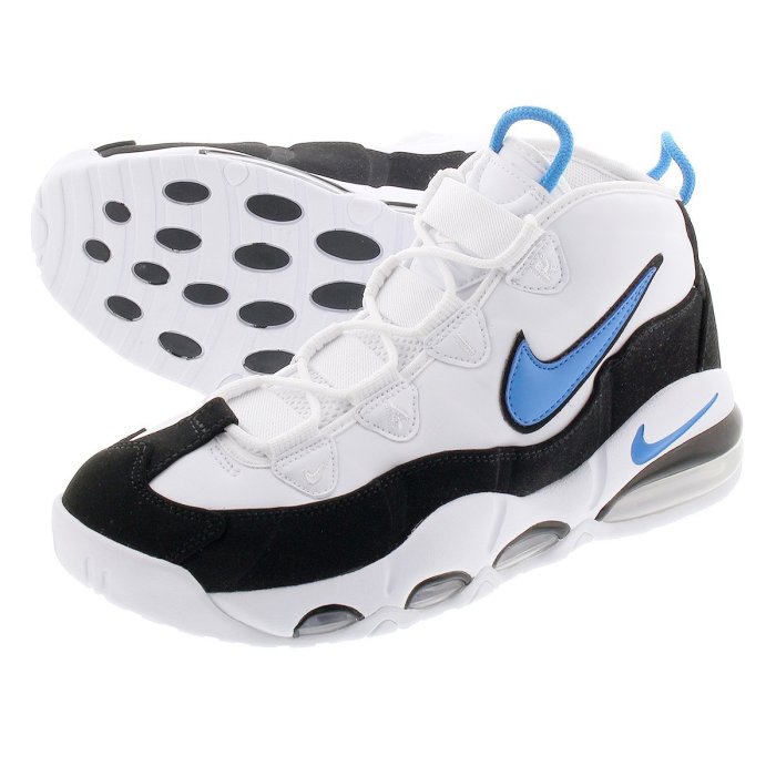 =CodE= NIKE AIR MAX UPTEMPO 95 皮革籃球鞋(白黑藍) CK0892-103 PIPPEN