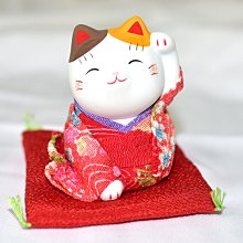 幸福招福 和服招財貓 日本製 藥師窯 吉祥物