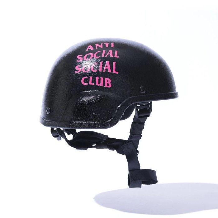 Mini 精品 Anti Social Social Club ASSC Pink Logo Protected Helmet Riot 帽子