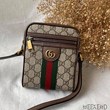 【GUCCI 古馳】Ophidia GG 記者包 郵差包 斜背包 肩背包 烏木色 598127