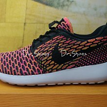 【Dr.Shoes】 Nike Wmns Roshe One Flyknit 女鞋 橘黑 編織慢跑 704927-008