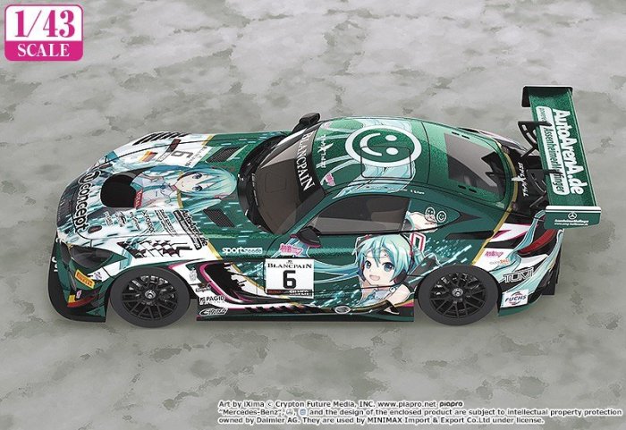 =海神坊=日本空運 842306 初音未來 AMG 2019 SPA24H 1：43 合金車絕版模型車場景擺飾經典收藏