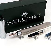 【圓融文具小妹】輝柏 Faber-Castell AMBITION 系列 成吉思汗 銀絲 不鏽鋼 M.F.EF尖 鋼筆