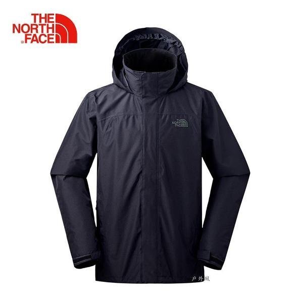 ~滿3000超取郵寄免運~【戶外風】The North Face 男 DRYVENT 防水外套可套接 黑色