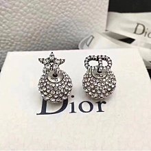 Dior E0669TRICY909U Ant Silv/White 大小珠 水晶耳環 現貨