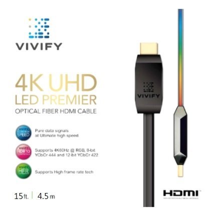 【名展音響】#電玩競賽 VIVIFY STAR+ 系列 4K超高清光纖4.5米 HDMI 與FIBBR 同等級HDMI