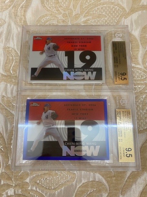 【王建民 最具紀念性的卡】19勝 年度勝投王 BGS9.5 Refractors 2張~一次收藏~機會難得