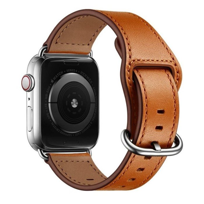 森尼3C-輕奢真皮錶帶 Apple Watch SE 6 5 4 商務錶帶 iWatch 40mm/44mm替換錶帶 軟皮-品質保證