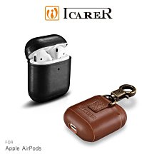 *Phone寶*ICARER Apple AirPods 復古金屬環扣真皮保護套(無線版專用)