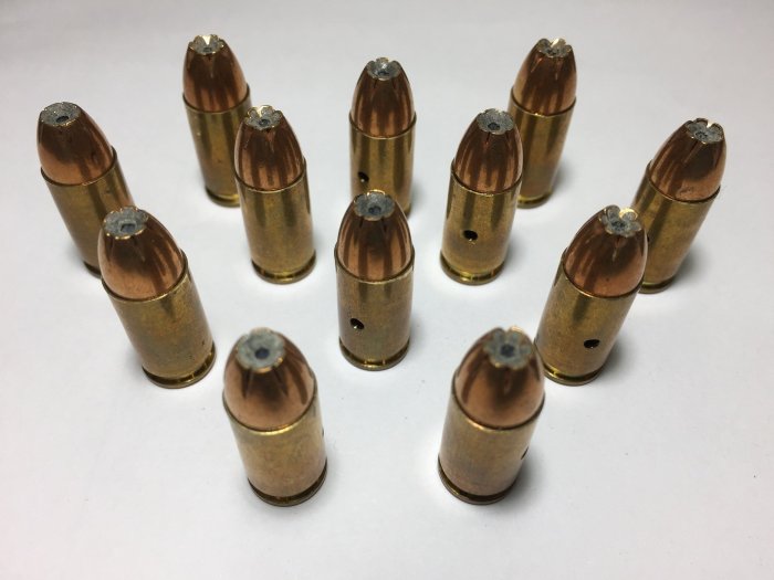 ( 昇巨模型 ) 9mm Luger 真品 - 特殊裝飾彈 / 中凹開花彈頭 - 模型槍子彈 / 道具用子彈 !