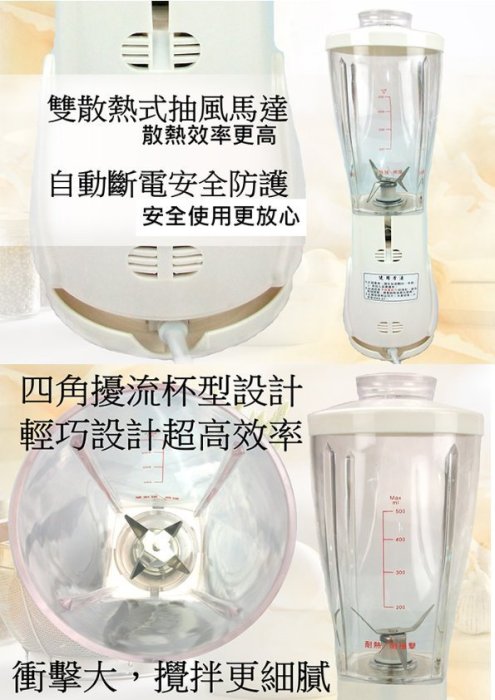 【E-go網】【新潮流】健康食品調理機(TSL-122A)簡配~果汁機~全新升級版~可作嬰兒副食品~台灣製~免運