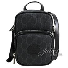 【茱麗葉精品】全新商品 GUCCI 專櫃商品 672952 Interlocking G 經典印花兩用記者包.黑 現貨