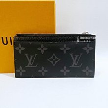 遠麗精品(板橋店) S3676 LV黑灰原花零錢卡片包 M30271