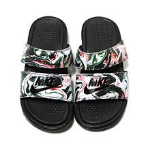 稀有男段 南◇現貨 NIKE BENASSI DUO ULTRA 迷彩炫彩雲彩 黑彩色 雙槓 拖鞋 819717-003