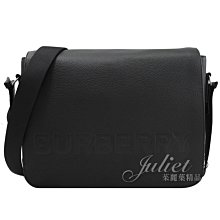 【茱麗葉精品】全新商品 BURBERRY 專櫃商品 8050762 BRUNO 烙印LOGO牛皮商務斜背包.黑 預購