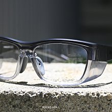 《名家眼鏡》wensotti威騰安全防護/安全運動功能眼鏡wi6962-M04-1沙黑框配透明片「wi6906加大版」