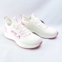 FILA 慢跑鞋 女款 運動鞋防潑水 襪套式 5J911X155 米白x粉【iSport愛運動】