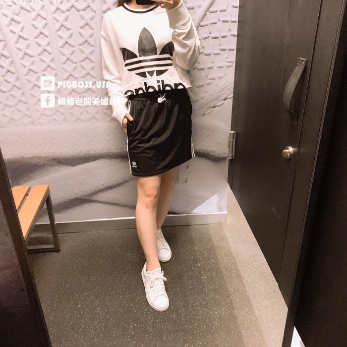 【豬豬老闆】ADIDAS ORIGINALS BELLISTA SKIRT 黑 抽繩 休閒 窄裙 短裙 EC1910