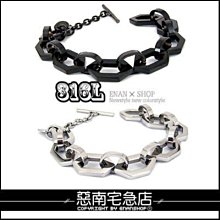 惡南宅急店【0176B】西德鋼手環『DK6角鋼手鍊』獨家2色可當情侶對鍊。單款區