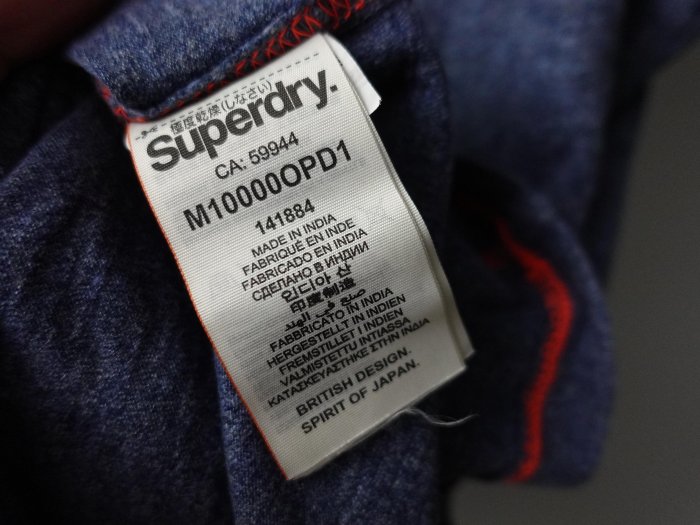 CA 英國品牌 SUPERDRY 紫藍 純棉 休閒短t S號 一元起標無底價P673