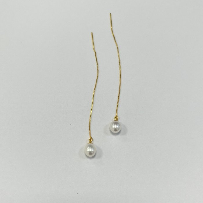天然淡水珍珠耳線女925純銀輕奢高級感耳環復古溫柔氣質耳飾DQ025