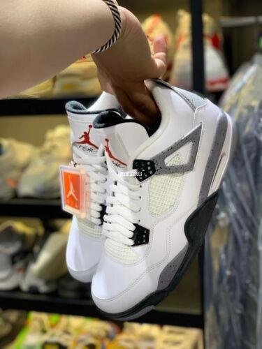 專櫃貨Air Jordan 4 Retro White Cement 白水泥 男女籃球鞋