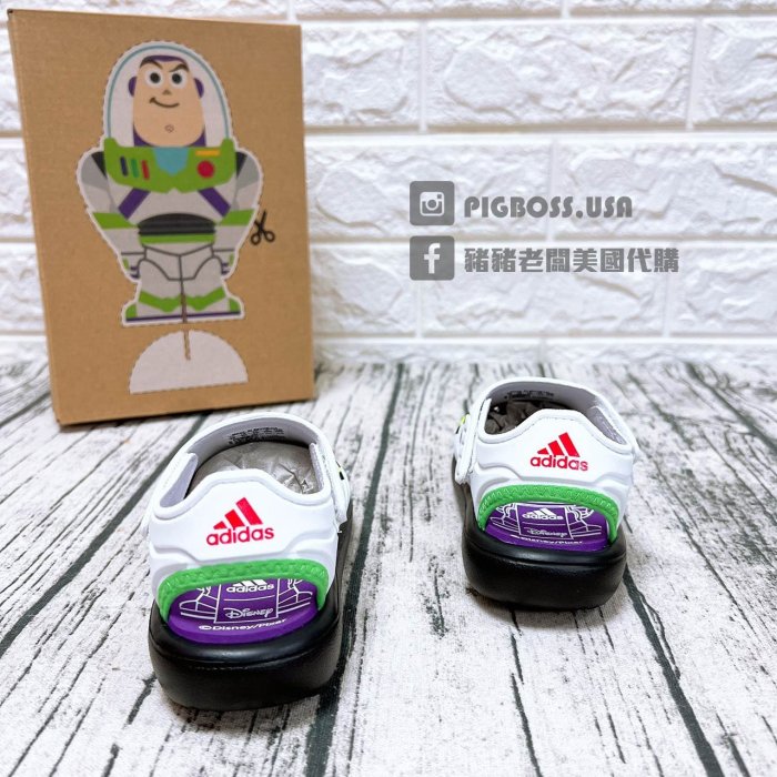 【豬豬老闆】ADIDAS WATER SANDAL BUZZ 白 巴斯光年 聯名 迪士尼 涼鞋 小童 GY5439