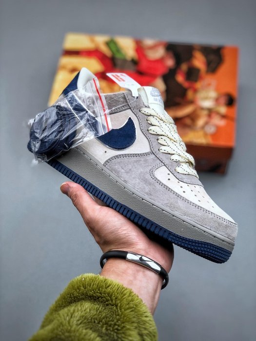 純原Nike Air Force 1 Low 07 大友克洋 麂皮灰藍原楦頭原紙板 打