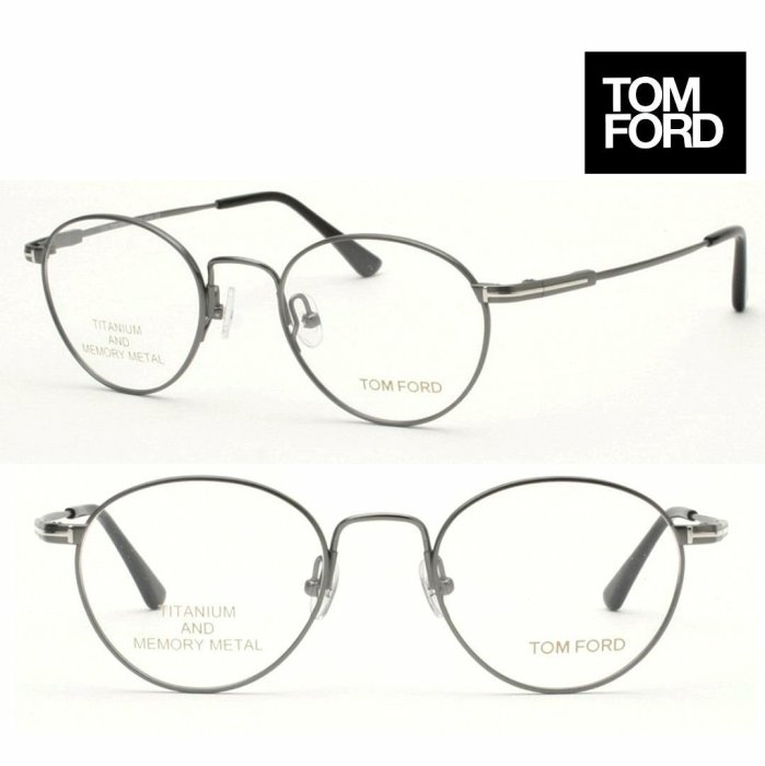 TOM FORD ►TF5418 ( 高級記憶鈦金屬深銀鎳色框) 貓眼圓框框型  眼鏡 光學鏡框 中性款｜100%全新正品｜特價