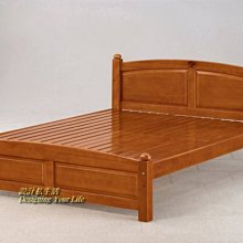 【設計私生活】安琪柚木色5尺雙人床架、床台(免運費)113A